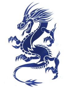 Blue Dragon (Fake Tattoo)