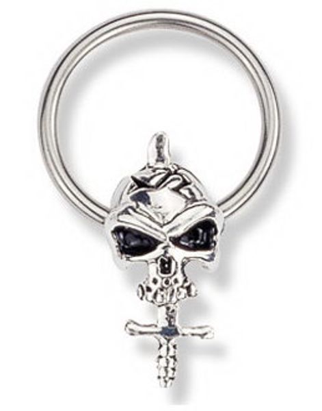 Head on Cross BCR Piercing - 1.6 x 14 mm