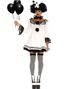Pierrot Clown - Klovnekostyme til Dame - Small/Medium