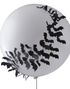 STOR Hvit Halloween Ballong med Flaggermus DIY 81 cm - Fright Night