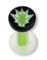 Green Weed - Hvid & Sort Piercing Plug
