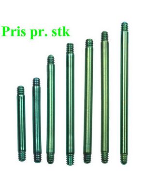 Grøn Lige Stang i Titan til 1,2 mm Kugle