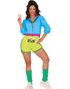 80's Party Girl Kostyme til Dame - M