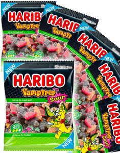 18 St Poser med Haribo Sure Vampyrer - Hel Kasse 2,16 kg