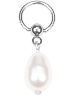 Fabolous Perl White - 1.2 x 8 mm BCR Piercing