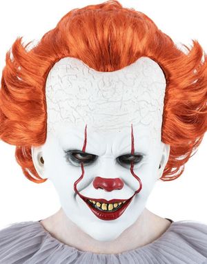 Pennywise Helmaske i Latex - Licenseret IT Chapter 2 Maske