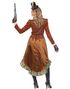 Stiligt Steampunk Kostume med Handsker og Minihat