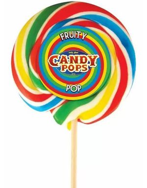 1 stk Fruity Pop - Stor Håndlavet Kærlighed på Pind med Frugtsmag 75 gram