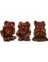 Hear No, See No, Speak No Evil - 3 stk Treeman Figurer 9,5 cm