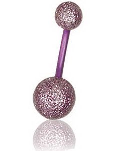 Zirkon UV Rosa - Navlepiercing i Titan