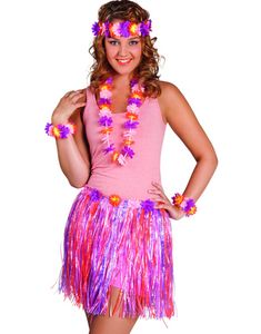 Hawaii Sæt 5 Dele i Rosa, Orange, Lilla og Gult