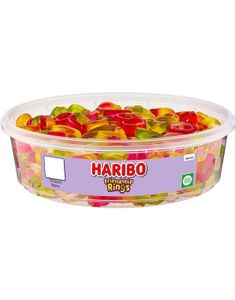 150 stk Haribo Venskabsringe - Æske med Vingummi Ringe 480 gram
