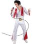 Elvis Inspireret Herrekostume med Bælte og Tørklæde