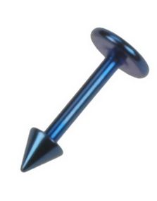 Blå Labret med Spike 1.2 x 8 mm