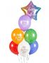 6 stk 30 cm Ballonger - Happy Birthday To You Ballongbukett