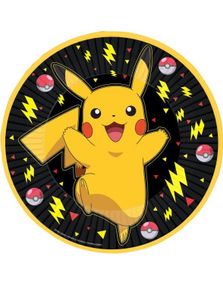 8 stk Pokémon Pikachu Papptallerkener 23 cm