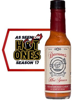 Dawson's Cedar Smoked Garlic Hot Sauce - Medium Sterk Chilisaus med Røkt Hvitløk og Habanero 148 ml (Canada)