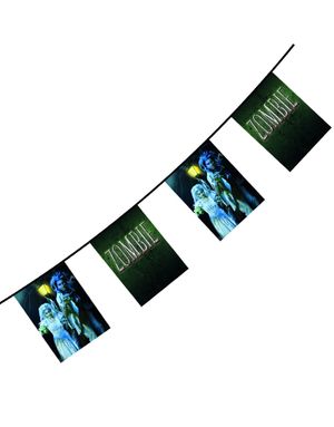 6 Meter Banner med Billeder - Zombie Horror