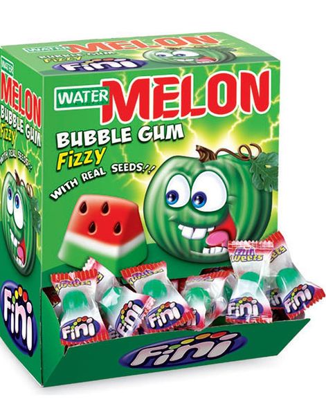 200 stk Fizzy Watermelon / Vandmelon Tyggegummi 5 gram - Fini