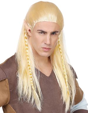 Blond Alfe Paryk med Fletninger