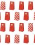 24 stk Røde Poser i Tre Forskjellige Design / Julekalender med Klistremerker