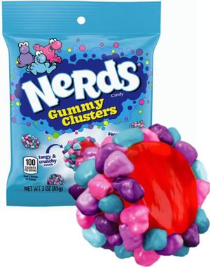 Nerds Gummy Clusters Very Berry - Gelegodteri med Sure Knasende Sukkertøy (USA Import)