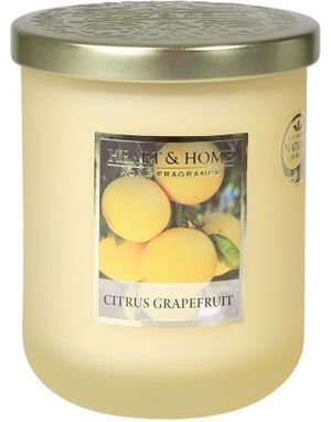 Duftlys - Stort flott Glass med Sitrus og Grapefrukt