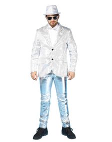 Sølvfarget Blazer med Paljetter - Onesize M/L