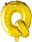 JUMBO Gullfarget Bokstavballonger A-Z - 102 cm