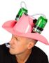 Rosa - Cowboy Drikkehatt med Klistremerker