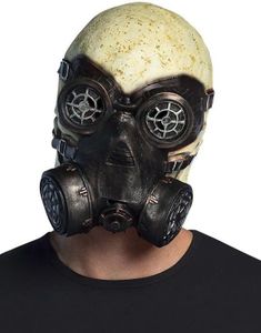 Hodeskalle med Gassmaske i Latex