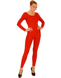 Rød Bodysuit med Lange Ærmer