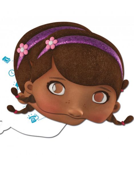 4 stk Papmasker og Invitationer - Doc McStuffins