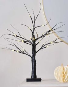 Light Up Svart LED-lys Tre Dekorasjon 40 cm