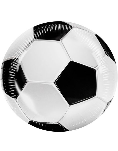 10 stk Paptallerkener 23 cm - Fodboldparty
