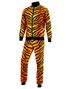 80-talls UV Glow Grilldress med Tigermotiv til Voksen