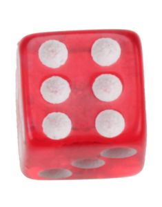 Terning Rød - 5 mm Akrylkugle til 1,6 mm stang