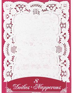 8 stk Firkantede Hvide Fadpapir/Kageservietter 25,4x36,8 cm
