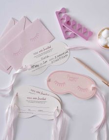 5 stk Pamper Party Øyemaskeformede Invitasjoner med Konvolutter - Pamper Party