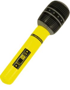 Oppustelig Neongul Mikrofon 40 cm