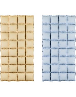 Tosidig Blå/Beige Waffle Folie Ballong for Backdrop/Bakgrunn 55x110 cm