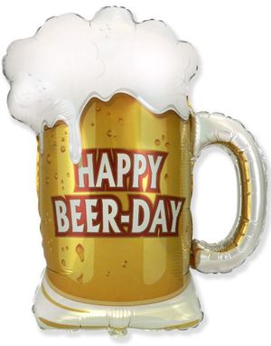 Happy Beer-Day - Ølglas Folieballon 68x65 cm