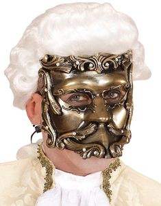 Bronzefarvet Casanova Øjenmaske