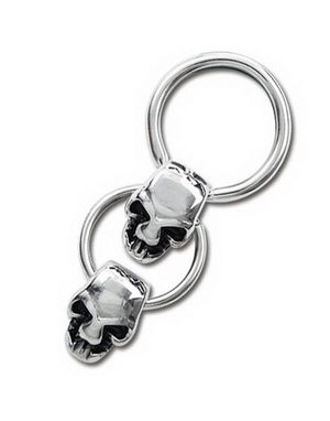 Double Skull BCR Piercing - 1.6 x 12 mm