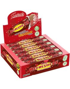 60 Stk Swizzels Refreshers Chew Bar med Kirsebær- og Colasmag - Hel Kasse 1,08 kg