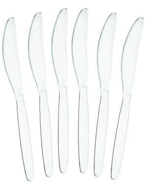 50 stk Gennemsigtige Heavy Duty Genanvendelige Spiseskeer
