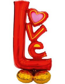 Rød Love Stor AirLoonz Folieballong 147 cm