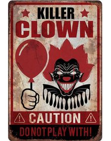 Killer Clown Plakat med Klovnemotiv 24x36 cm