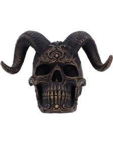 Diabolus - Djevelens Hodeskalle med Geite Horn 18 cm