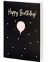1 stk Svart "Happy Birthday 30" kort med Jakkemerke/Pin 10,5x14,8cm